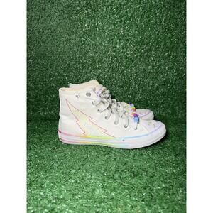 Converse CT All Star High Top Rainbow White Walking Sneakers Boys 3 Women Size 5